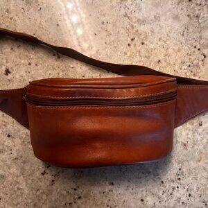 Vintage Brown Leather COACH Fanny Pack Belt Bag